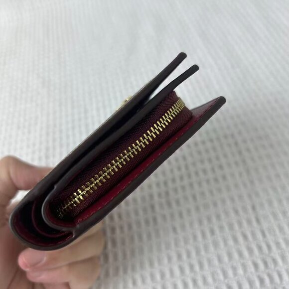 NEW Coach Snap Wallet In Signature Canvas With Dancing Kitten Print - Picture 6 of 9